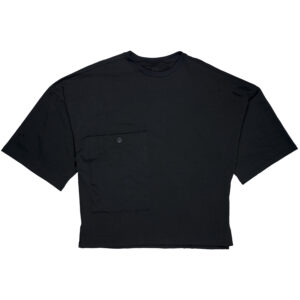 Hidegvér Japanese Style Boxy Top With Pocket Black